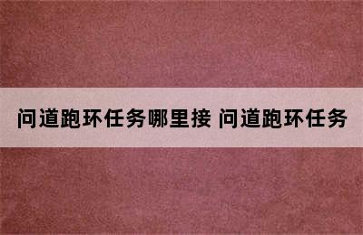 问道跑环任务哪里接 问道跑环任务